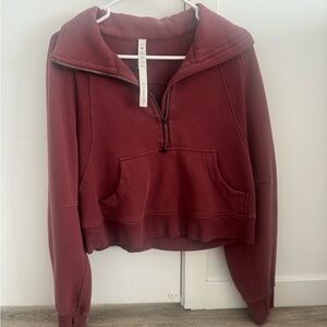 Lululemon Athletica Maroon Half-Zip Hoodie